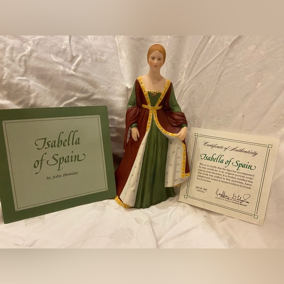 Franklin Mint Isabelle of Spain porcelain doll. Limited edition. Perfect cond. - Picture 2 of 6